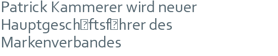 Patrick Kammerer wird neuer Hauptgeschäftsführer des Markenverbandes 