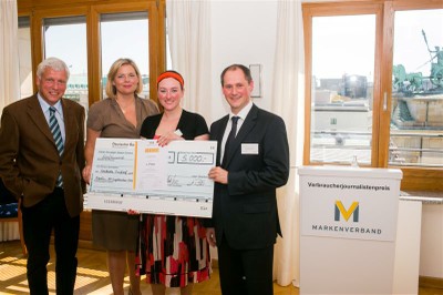 Vergabe des 2. Platzes: Prof. Dr. Christoph Fasel, Julia Klöckner MdL, Cordula Posdorf, Dr. Alexander Dröge