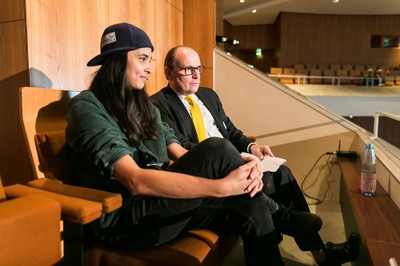 Diana Kinnert, Botschafterin Stiftung f.d. Rechte zukünftiger Generationen, und Christian Köhler, HGF Markenverband e. V.; Zusammenfassung erster Teil und Ausblick auf zweiten Teil des Forums Marke