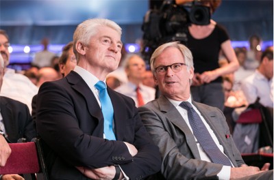 Dr.-Ing. Heinrich Hiesinger, Vorstandsvorsitzender thyssenkrupp AG und Franz-Peter Falke, Präsident des Markenverbandes (Foto: T.R.)