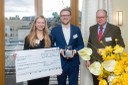 Preisträger Kategorie Print / Online: Lea Weinmann, Nils Wischmeyer und Laudator Dr. Jörg Schillinger